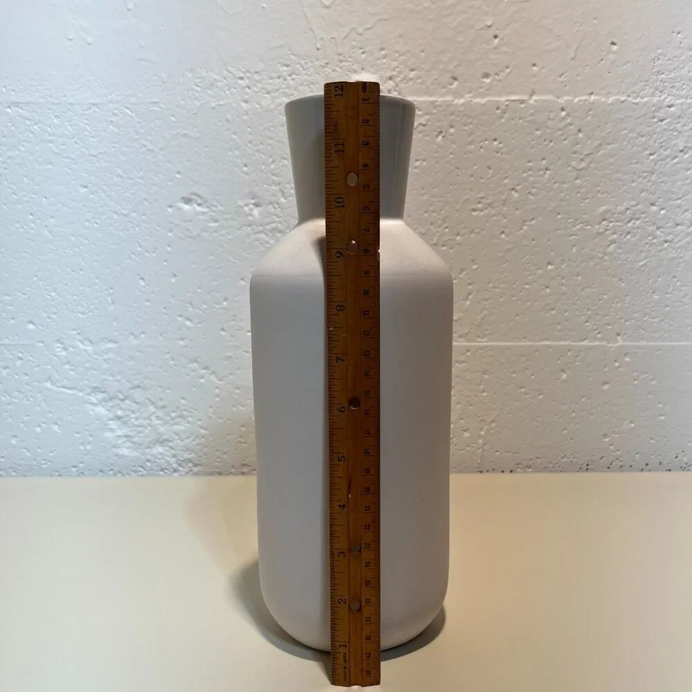 White Stoneware Decorative Vase